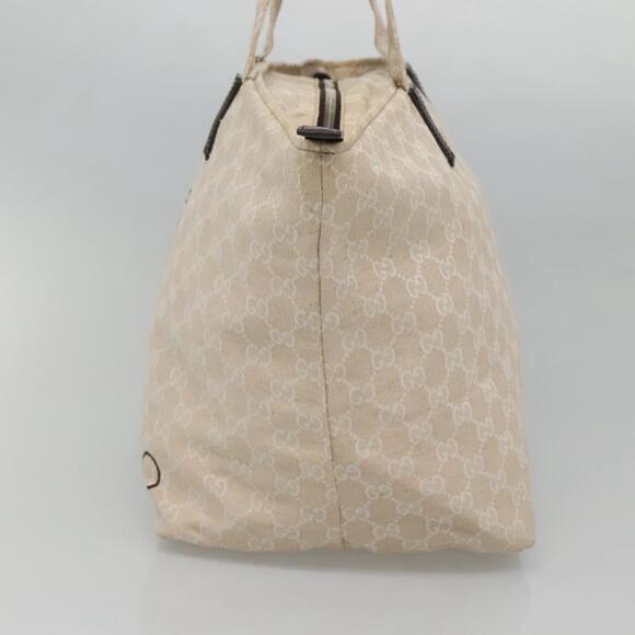 GUCCI GG Canvas Tote Bag Beige Silver - Picture 5 of 16